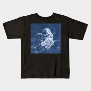 Lino print Male Ballet Dancer Swan from Swan Lake Kids T-Shirt